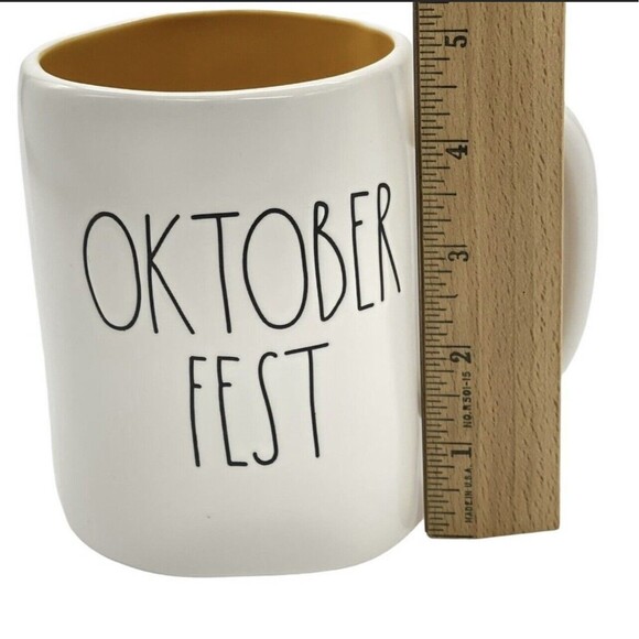 Rae Dunn OKTOBERFEST Ceramic Mug Thanksgiving Orange Farmhouse Classic NEW 2021 - Picture 2 of 8